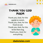 Thank you God poem